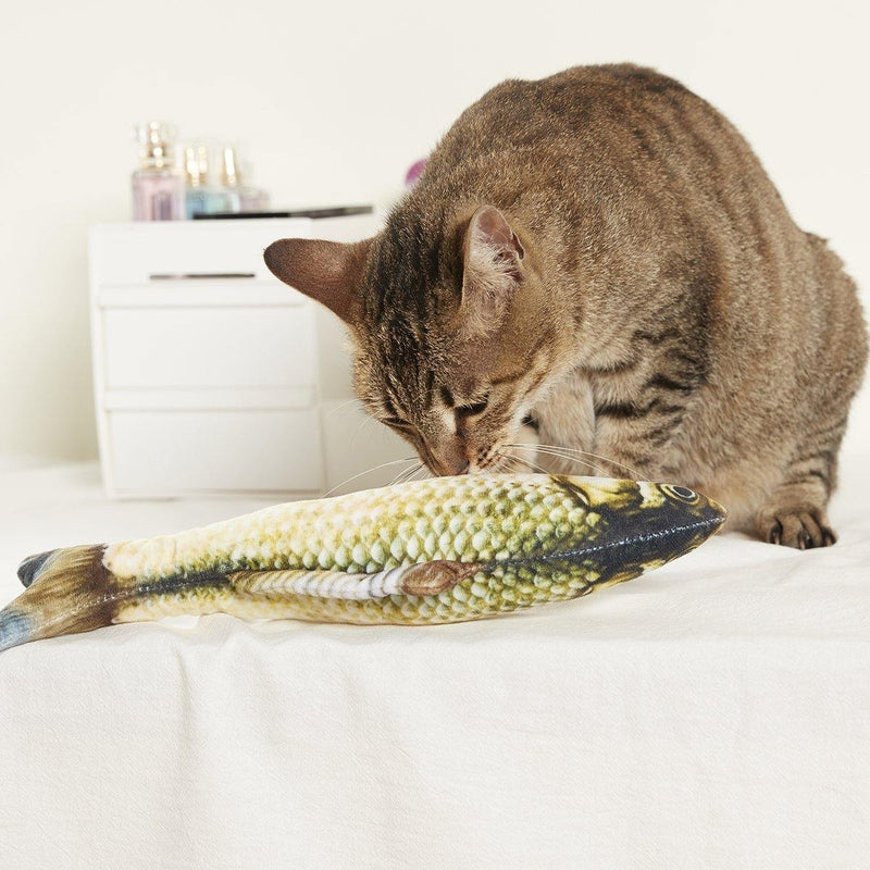 2 Peças de Brinquedo para Gato em formato de Peixe